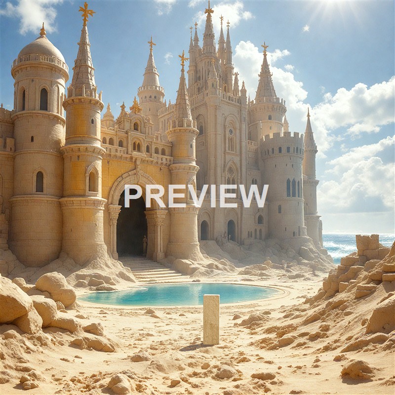 20358 - a-little-boy-built-a-huge-sandcastle-on-the-beach-but_00002__result